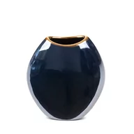 Wazony i flakony - Eurofirany Wazon ceramiczny Amora wys. 16 cm granatowy - miniaturka - grafika 1