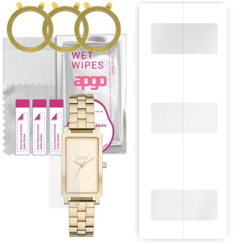 3x folia ochronna hydrożelowa do Skagen Hagen Three-Hand - apgo Smartwatch Hydrogel Protection Ochrona na ekran smartwatcha