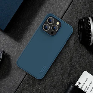 Nillkin Super Frosted Shield Pro etui iPhone 14 Pro Max pokrowiec na tył plecki niebieski - Etui i futerały do telefonów - miniaturka - grafika 14