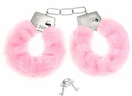 Wieczór panieński i kawalerski - Kajdanki różowe z futerkiem - 1 szt. - miniaturka - grafika 1