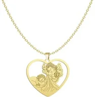 Biżuteria religijna - Pozłacany Naszyjnik Anioł Stróż GRAWER - miniaturka - grafika 1