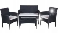 Meble ogrodowe - ZESTAW MEBLI OGRODOWYCH TARASOWYCH TECHNORATTAN 4 EL. FOTELE STOLIK SOFA - miniaturka - grafika 1