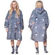 Bluzy damskie - KOC BLUZA Oversize Ciepła Gruba KOCOBLUZA 2w1 XXL SZOPY+SKARPETKI Futrzak [KB-S11] - miniaturka - grafika 1