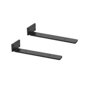Zawiasy, okucia i inne akcesoria - Wytrzymały uchwyt ścienny w kształcie litery L do półek DIY, 25 cm, 2 sztuki (czarny) - miniaturka - grafika 1