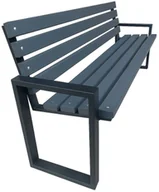 Ławki ogrodowe - Ławka szara ogrodowa A1-L00 - miniaturka - grafika 1