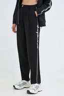 Spodnie damskie - Armani Exchange spodnie damskie kolor czarny proste high waist - miniaturka - grafika 1