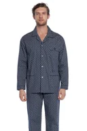 Piżamy męskie - Piżama męska ANSELM L Ciemnoniebieski - miniaturka - grafika 1