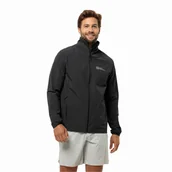 Bluzy męskie - Męska bluza sportowa Jack Wolfskin PRELIGHT JKT M black - S - miniaturka - grafika 1
