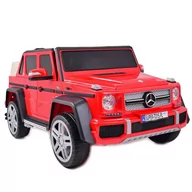 Jeździki dla dzieci - Import SUPER-TOYS SUPER-TOYS ORYGINALNY MERCEDES MAYBACH G650 MIĘKKIE SIEDZENIE MIEKKIE KOŁA/A100  A-100-G650-CZERWONY - miniaturka - grafika 1