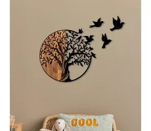 Dekoracja ścienna 71x92 cm drewno/metal - Dekoracje domu - miniaturka - grafika 1