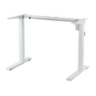 Biurka - Białe biurko elektryczne z ładowarką stelaż Spacetronik SPE-152W - miniaturka - grafika 1