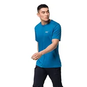 Koszulki męskie - Jack Wolfskin T-shirt męski Tech T-shirt niebieski Blue Pacific L - miniaturka - grafika 1