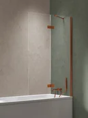 Parawany nawannowe - Parawan wannowy kolor miedziany szczotkowany prawy 120x150 P-0256-WL Nesta Copper Brushed New Trendy - miniaturka - grafika 1