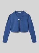 Swetry dla dziewczynek - Kurtka o kroju regular fit z imitacji dzianiny - miniaturka - grafika 1