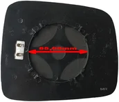 Lusterka samochodowe - Szkło lusterka lewe PODGRZEWANE WYPUKŁE SFERYCZNE + MOCOWANIE Jeep Liberty 2002-2007 - miniaturka - grafika 1