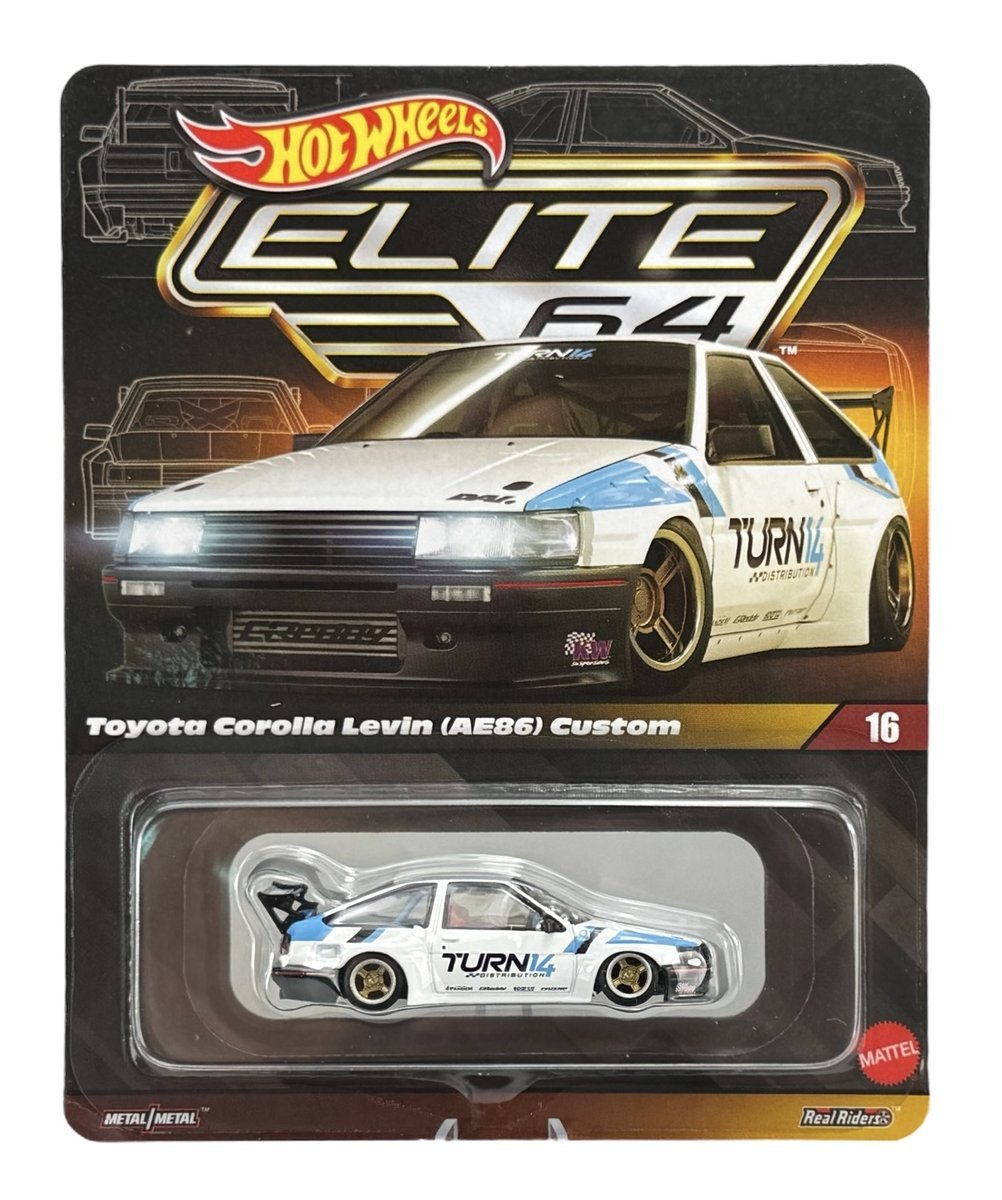 HOT WHEELS ELITE 64 TOYOTA COROLLA LEVIN AE86 CUSTOM JCV06