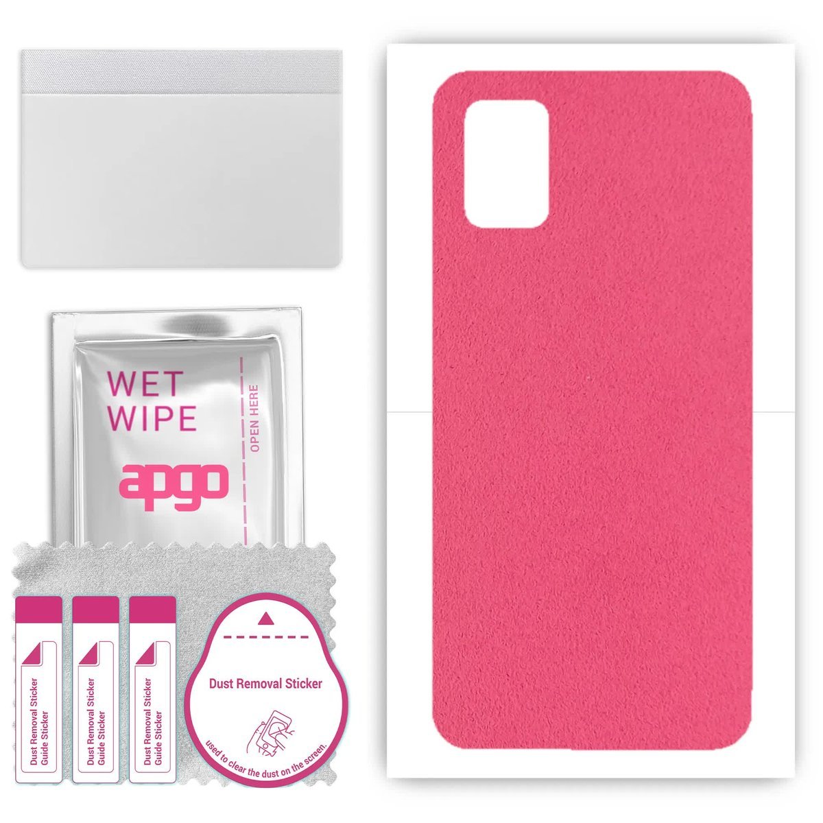 Folia naklejka skórka strukturalna na TYŁ Zamsz do Samsung Galaxy A51 - Zamsz Różowy - apgo SKINS