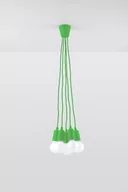 Lampy sufitowe - Sollux Lighting Lampa wisząca DIEGO 5 zielony SL.0583 - miniaturka - grafika 1