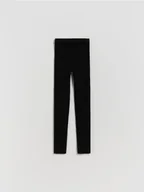 Swetry dla dziewczynek - Reserved - Dzianinowe legginsy z wiskozą - czarny - miniaturka - grafika 1