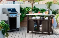 Pozostałe meble ogrodowe - Keter Półka kuchenna ogrodowa duża Unity XL 183l Brązowa KET17202662BR - miniaturka - grafika 1