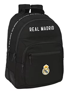 Safta REAL MADRID korporacyjny plecak szkolny dla dzieci, idealny dla dzieci w różnym wieku, wygodny i wszechstronny, jakość i wytrzymałość, 32x15x42 cm, kolor czarny, czarny, Estándar, Casual - Plecaki szkolne i tornistry - miniaturka - grafika 1