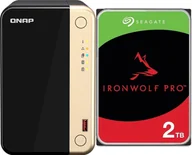 Serwery plików NAS i macierze dyskowe - Serwer plików Qnap TS-264-8G + Seagate IronWolf 2TB ST2000VN003 - miniaturka - grafika 1