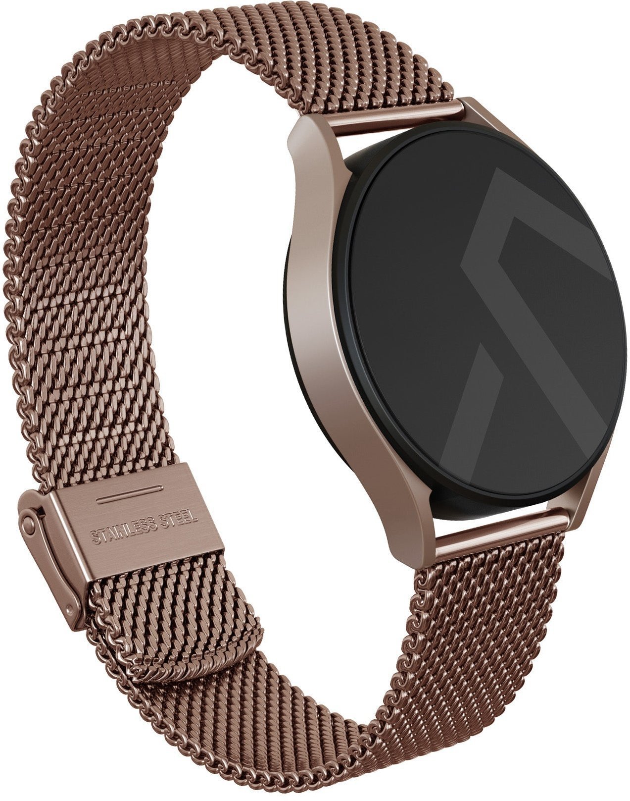 BURGA Metal Mesh Elegance - uniwersalna bransoleta do zegarka 20 mm rose gold