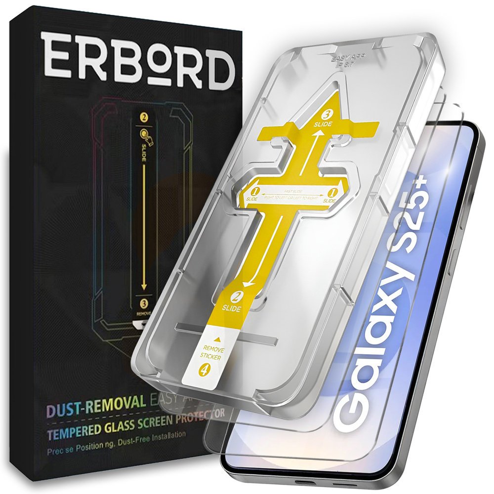 2x Szkło Hartowane 9H do SAMSUNG GALAXY S25+ z ramką do montażu szybka