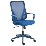 Fotele i krzesła biurowe - Beliani Krzesło biurowe LUMA Niebieski - miniaturka - grafika 1
