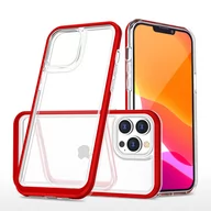 Etui i futerały do telefonów - Clear 3in1 etui do iPhone 13 Pro Max żelowy pokrowiec z ramką czerwony - miniaturka - grafika 1