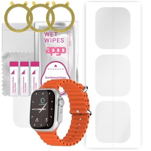 3x folia ochronna hydrożelowa do Maxcom Ecowatch 2 - apgo Smartwatch Hydrogel Protection Ochrona na ekran smartwatcha