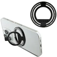 Pozostałe akcesoria do telefonów - Uchwyt i podstawka GUESS MagSafe Ring Stand with Rhinestones Czarny - miniaturka - grafika 1