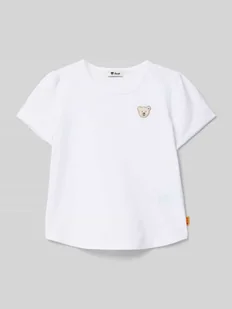 T-shirt z naszywką z logo - Koszulki dla dziewczynek - miniaturka - grafika 1
