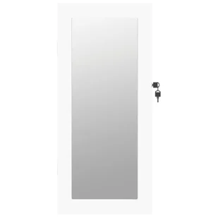 Wisząca szafka na biżuterię, z lustrem, biała, 30x8,5x67 cm Lumarko! - Szafki łazienkowe - miniaturka - grafika 5