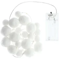 Oświetlenie świąteczne - Łańcuch świąteczny z pomponami z diodą LED - miniaturka - grafika 1