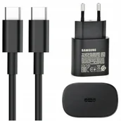 Ładowarki do telefonów - Szybka Ładowarka Sieciowa Samsung 25W Do Galaxy Fast Charge + Kabel USB-C one size - miniaturka - grafika 1