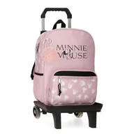 Plecaki szkolne i tornistry - Joumma Disney Minnie Heads Plecak szkolny z wózkiem różowy 30 x 38 x 12 cm poliester 13,68 l, Różowy kolor, Talla única, plecak szkolny na kółkach - miniaturka - grafika 1