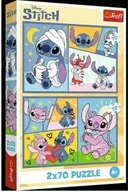 Puzzle - Puzzle 2x70 Ze Stitchem nie ma nudy TREFL - miniaturka - grafika 1