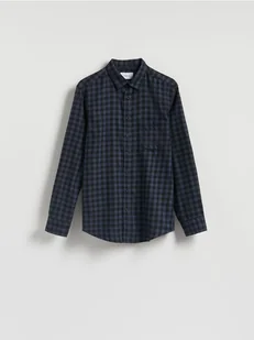 Reserved - Koszula regular fit w kratę - granatowy - Koszule męskie - miniaturka - grafika 1