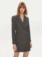 Sukienki - Simona Corsellini Sukienka codzienna A24CPAB028 Szary Regular Fit - miniaturka - grafika 1