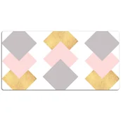 Podkładki na biurko - Mata z nadrukiem na biurko Kolorowe romby 120x60 cm, Dywanomat - miniaturka - grafika 1