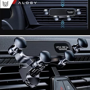 Uchwyt samochodowy do telefonu kratki auta samochodu grawitacyjny na kratkę nawiewu Alogy Airvent Czarny - Pozostałe akcesoria do telefonów - miniaturka - grafika 3