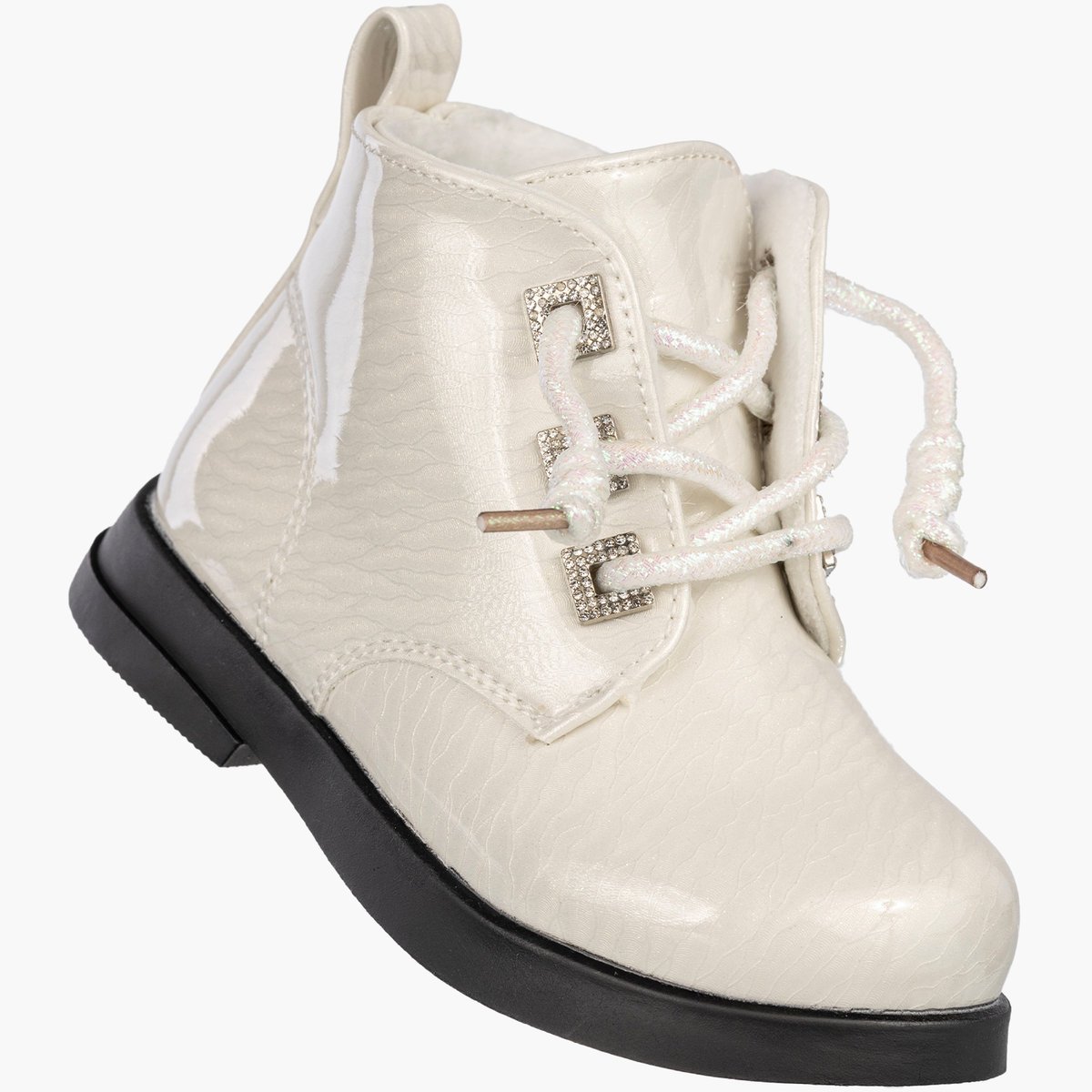 Trzewiki Dziecięce Botki Ekoskóra Zimowe Ocieplane Beżowe Apawwa SQ626 Beżowy 20