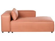 Szezlongi - Szezlong lewostronny BRANDE Ekoskóra Złoty brąz - miniaturka - grafika 1