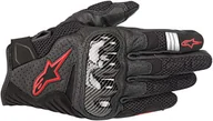 Rękawice motocyklowe - Rękawice motocyklowe NC Alpinestars Smx-1 Air V2 rękawiczki czarne czerwone Fluo, czarne/czerwone, M - miniaturka - grafika 1