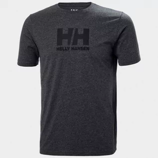 Koszulki sportowe męskie - Męski t-shirt z nadrukiem HELLY HANSEN HH LOGO T-SHIRT - szary - grafika 1