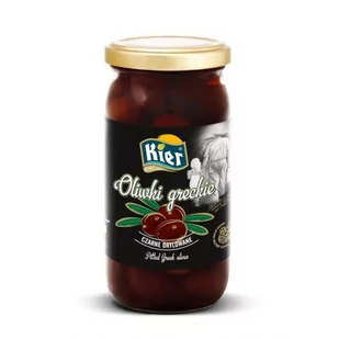 Oliwki Greckie Czarne Drylowane 370 ml - Kier - Pasztet i przetwory mięsne - miniaturka - grafika 1