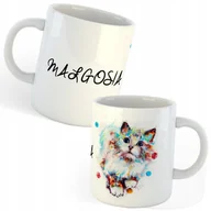 Kubki - KUBEK + KARTONIK KOTY CATS +IMIĘ PREZENT - miniaturka - grafika 1