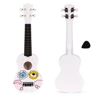 Instrumenty muzyczne dla dzieci - Gitara ukulele dla dzieci drewniana 4 struny nylonowe kostka do gry ECOTOYS - miniaturka - grafika 1