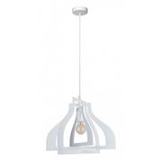 Lampy sufitowe - Biała industrialna lampa wisząca loft - A74-Peza - miniaturka - grafika 1